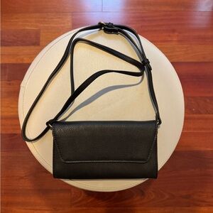 Black Leather Crossbody Bag